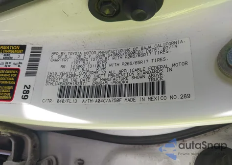 2014 Toyota Tacoma Base V6 from USA, damaged, VIN 3TMLU4EN3EM163971